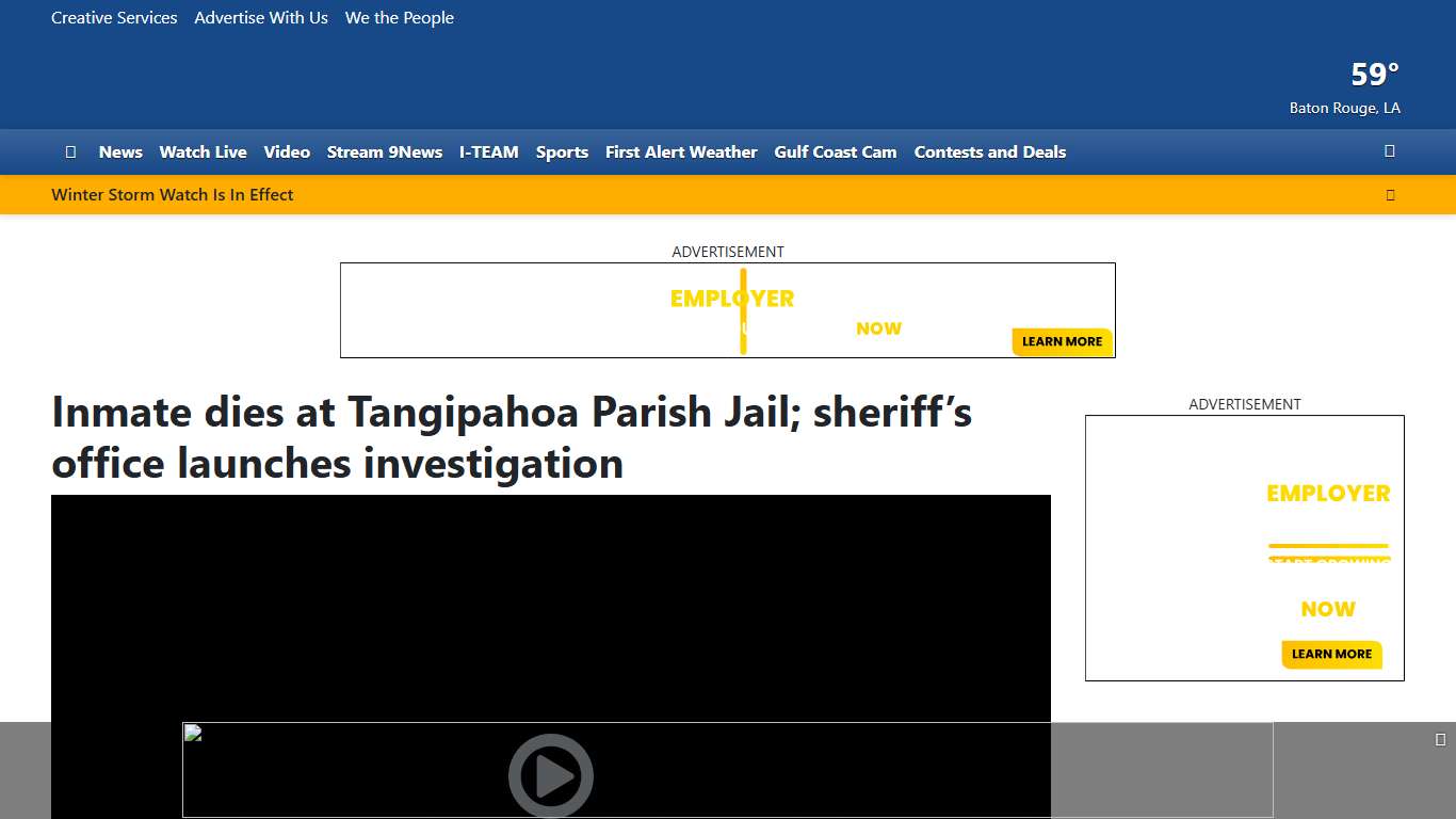 Inmate dies at Tangipahoa Parish Jail; sheriff’s office launches investigation